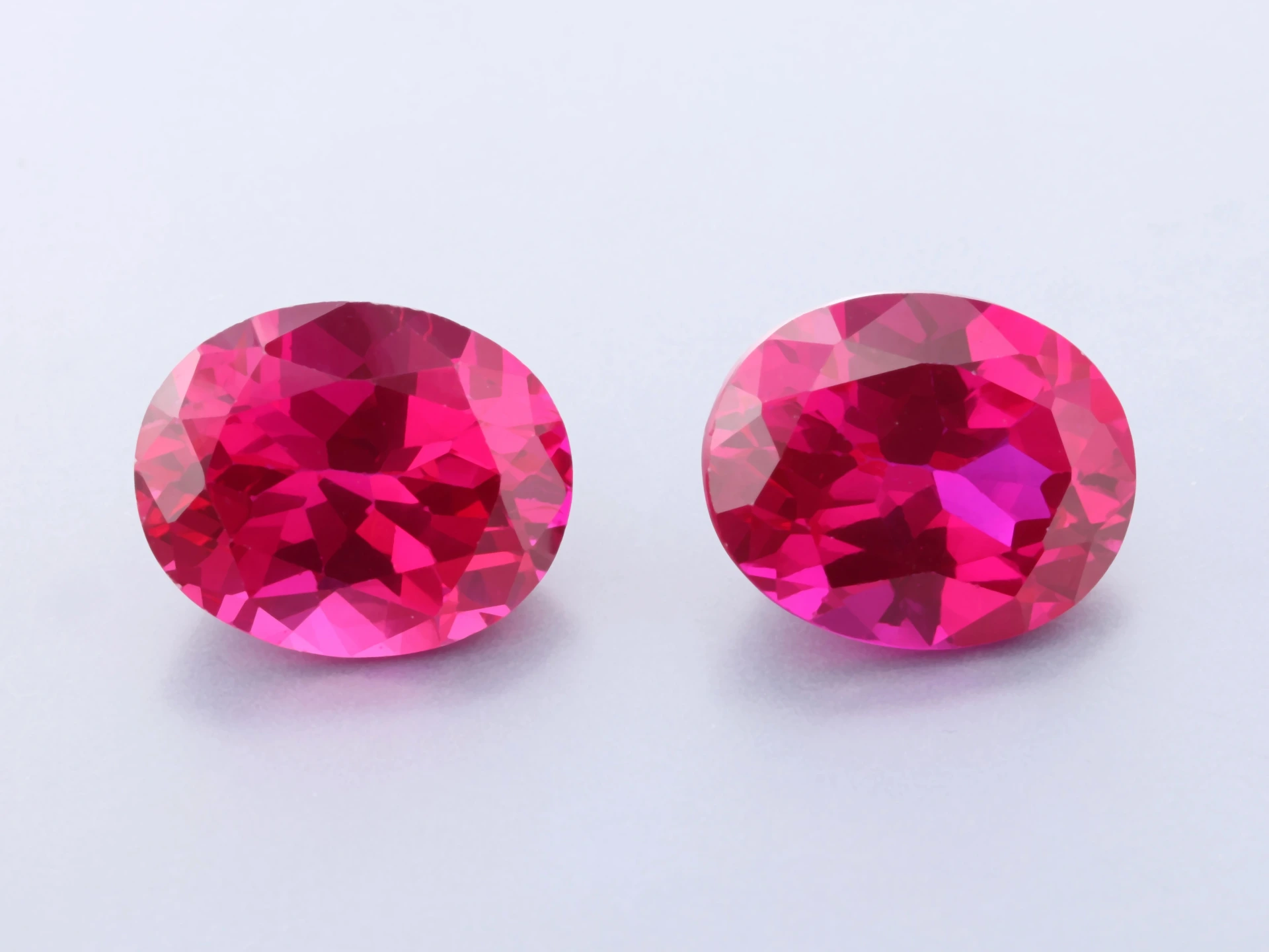 [YKVB1109D] Synthetic/Lab Grown Ruby 11x9mm Oval Dark Pink Red