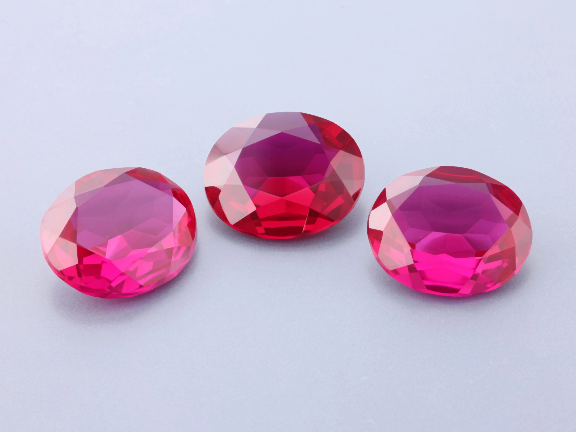 [YKVB1412D] Synthetic/Lab Grown Ruby 14x12mm Oval Dark Pink Red