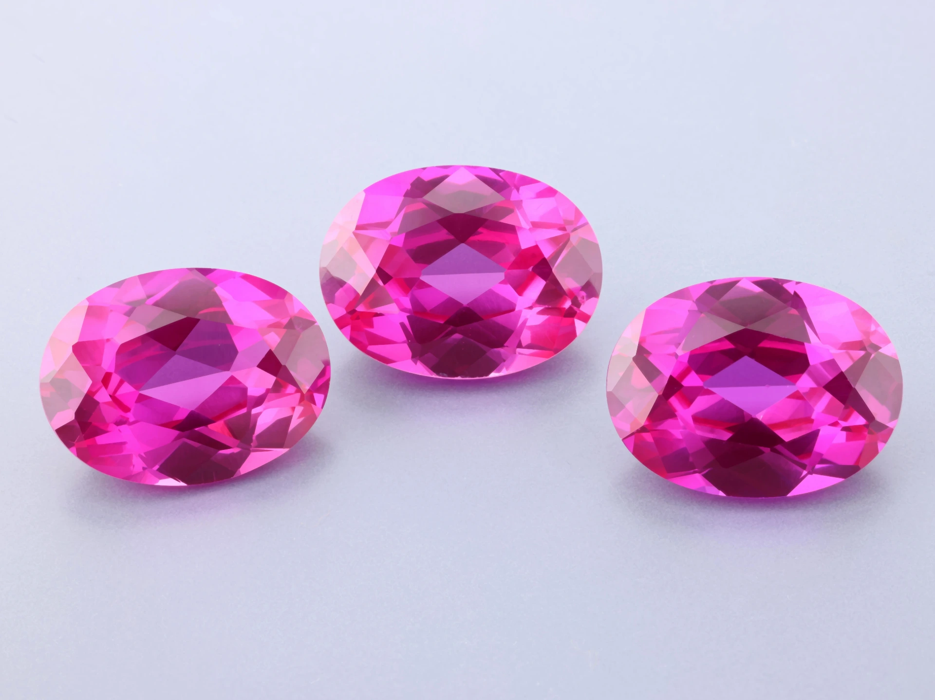 [YKVB1612D] Synthetic/Lab Grown Ruby 16x12mm Oval Dark Pink Red