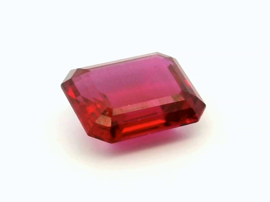 [YKOS1210D] Synthetic/Lab Grown Ruby 12x10mm Emerald Cut Dark Pink