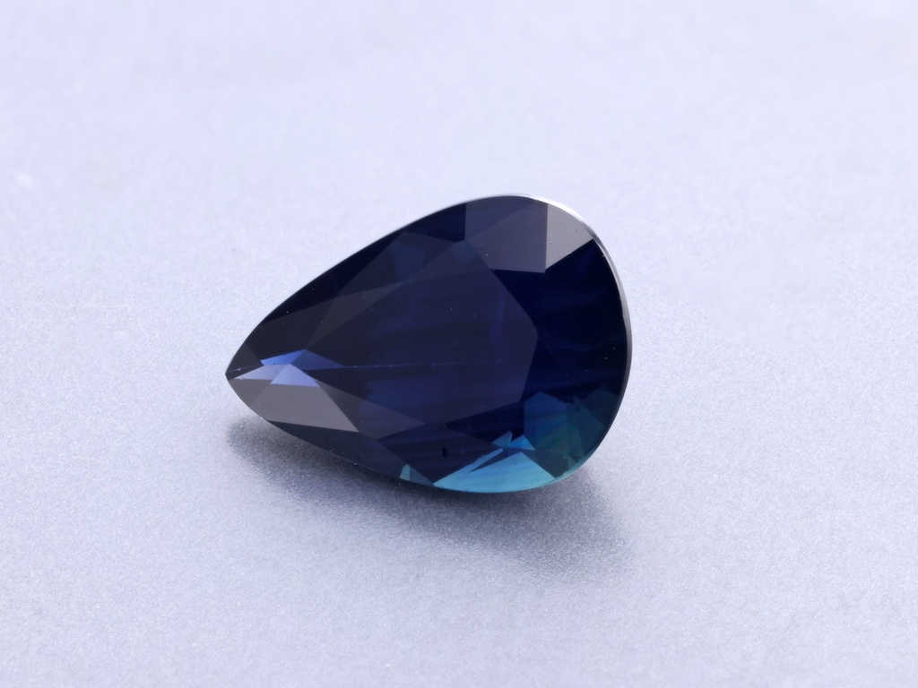 Australian Sapphire 6.8x4.7mm Pear Shape Blue UNHEATED