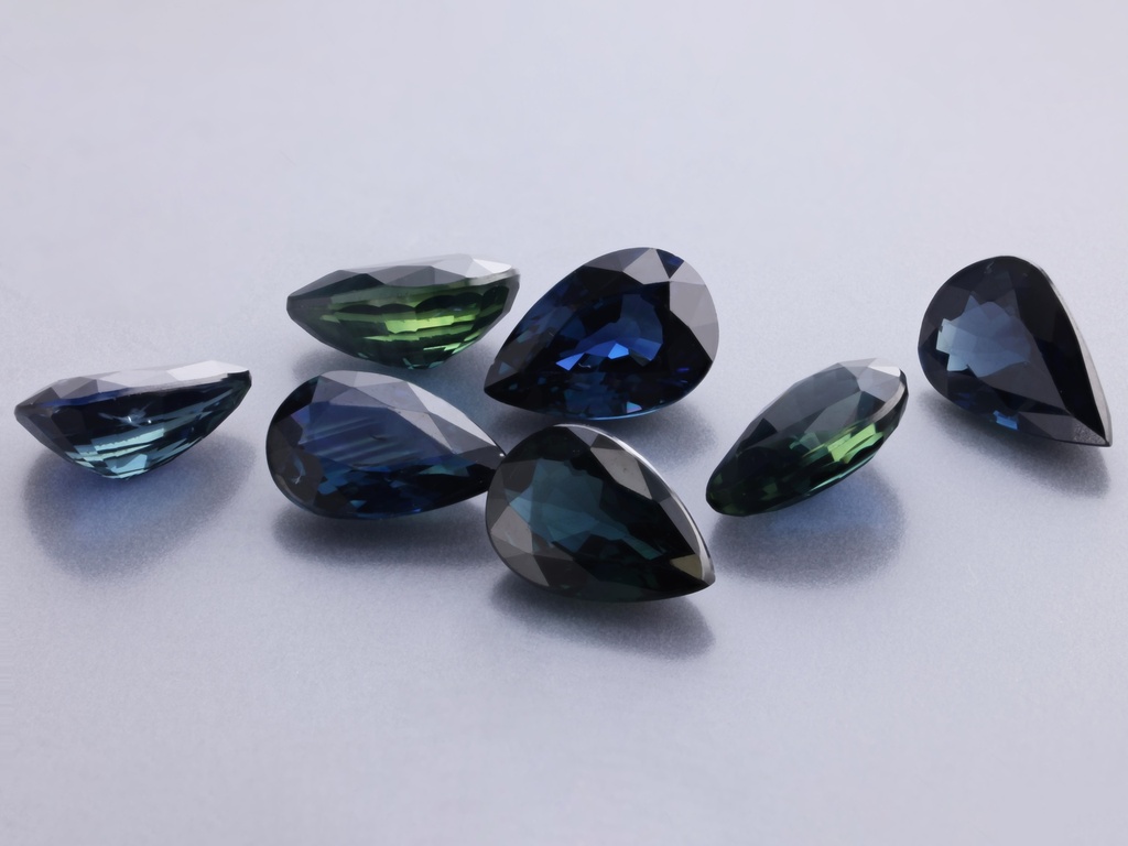 Australian Sapphire 6x4mm Pear Shape Dark Blue