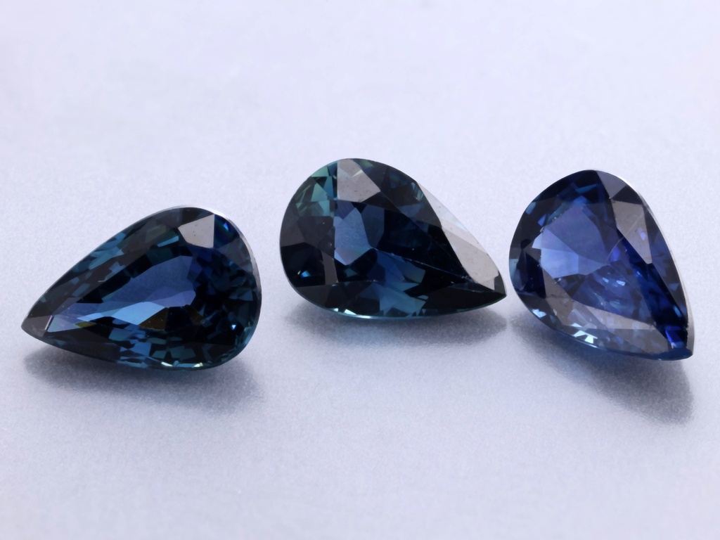 Australian Sapphire 6x4mm +/- Pear Shape Mid Blue