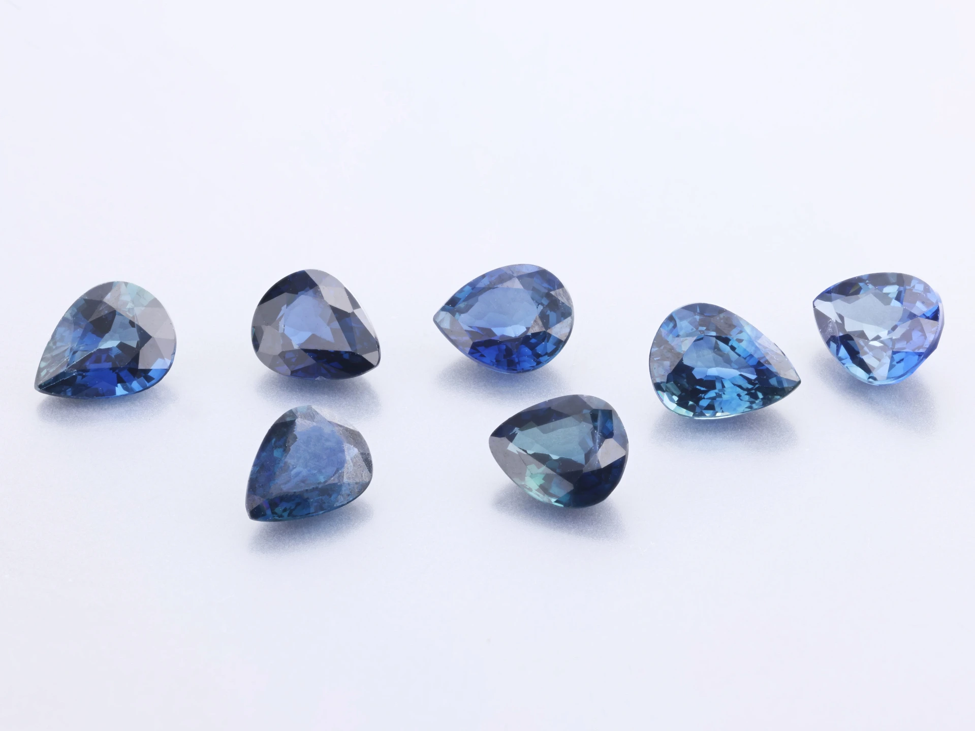 Australian Sapphire 5x4mm +/- Pear Shape Mid to Dark Blue