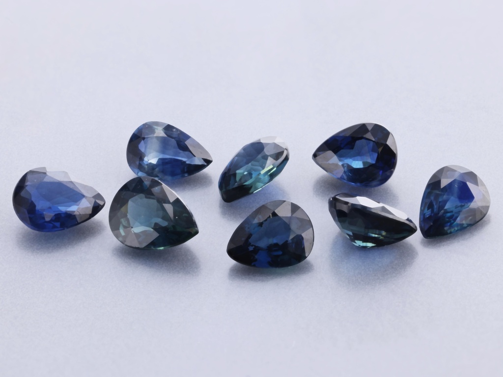 Australian Sapphire 4x3mm +/- Pear Shape Mid to Dark Blue