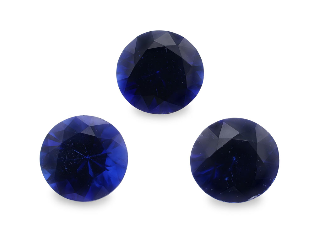 Ceylon Sapphire 3.75mm Round Dark Blue
