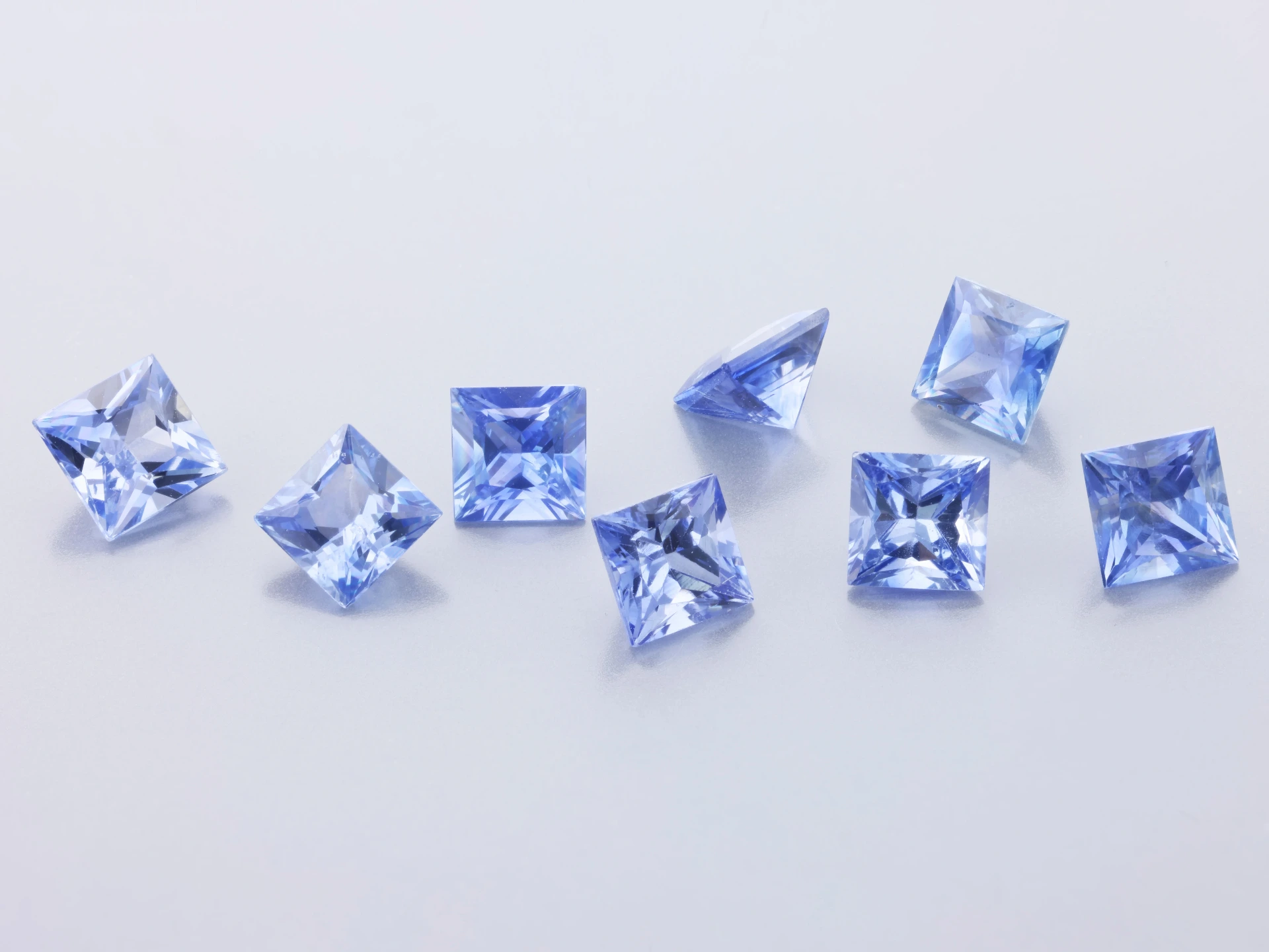 Ceylon Sapphire 3.75mm Princess Cut Light Blue
