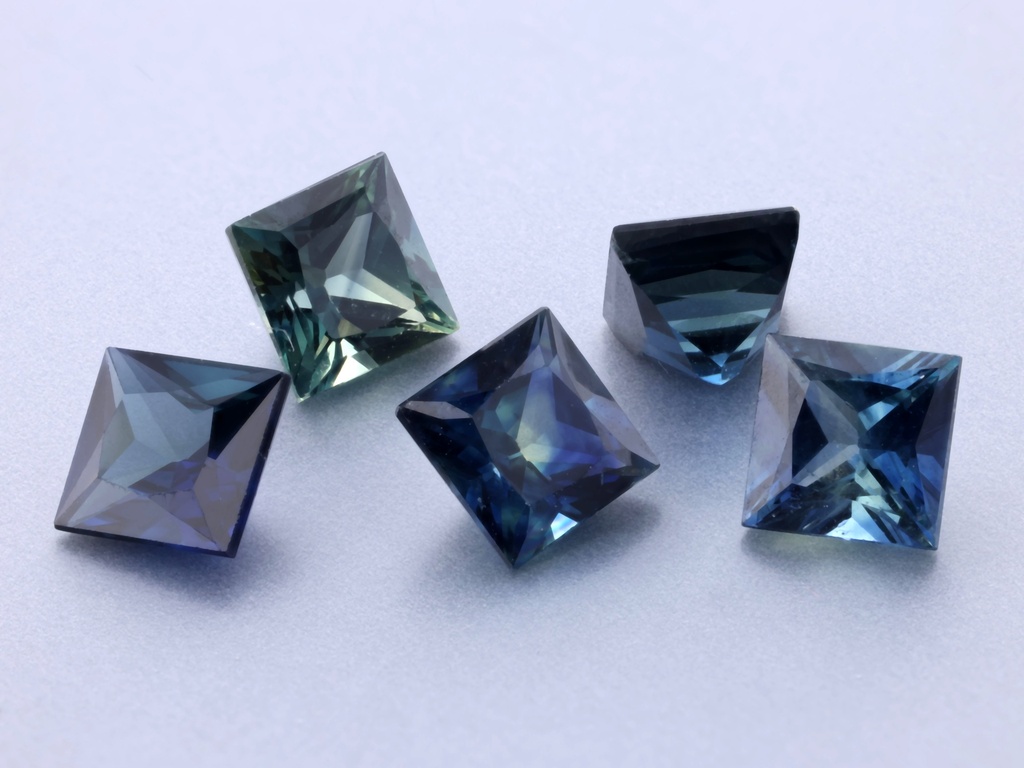 Australian Sapphire 3.75mm Princess Cut Mid Blue