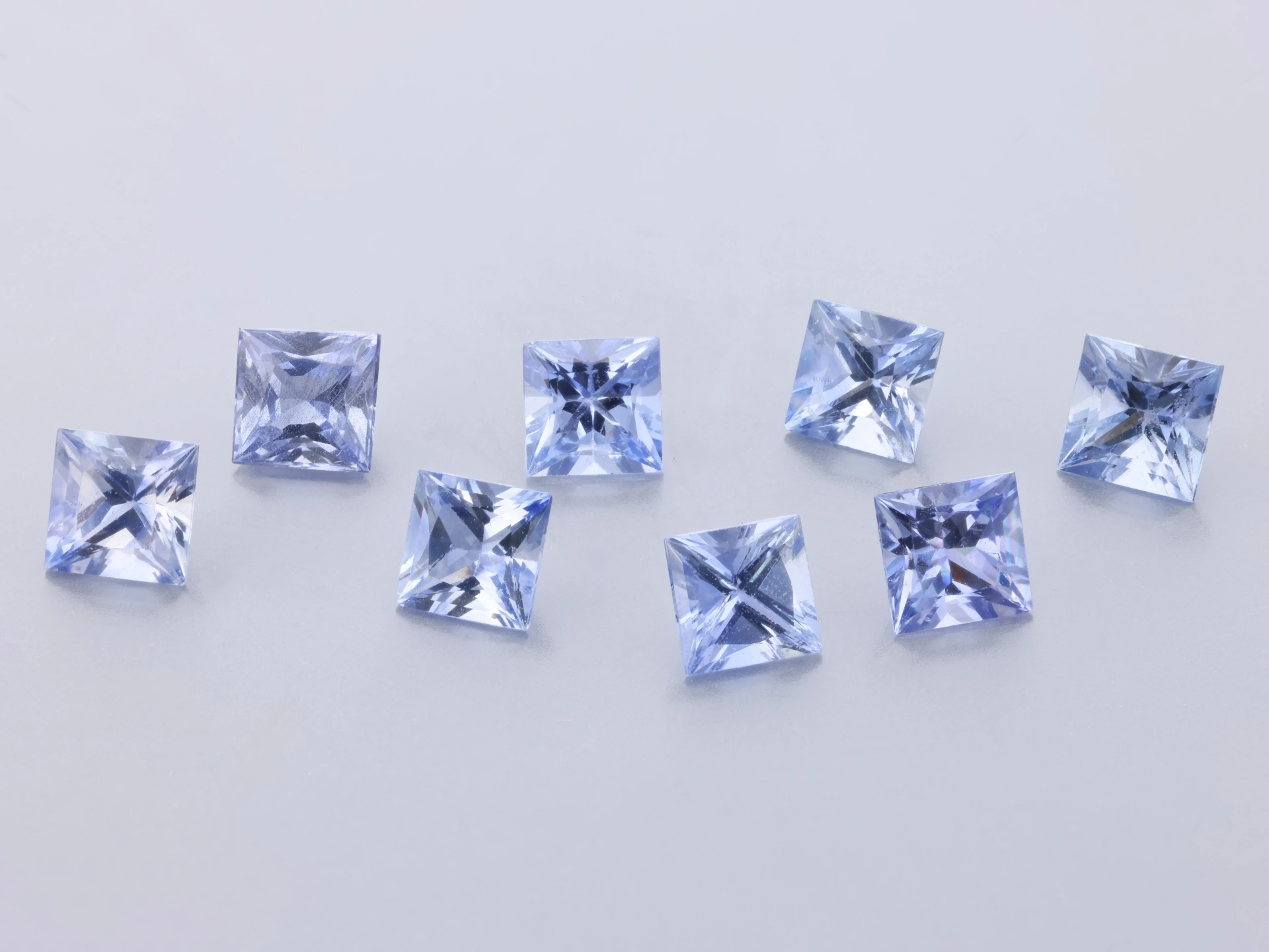 Ceylon Sapphire 3.50mm Princess Cut Light Blue