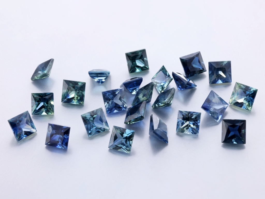 Australian Sapphire 3.50mm Princess Cut Mid Blue
