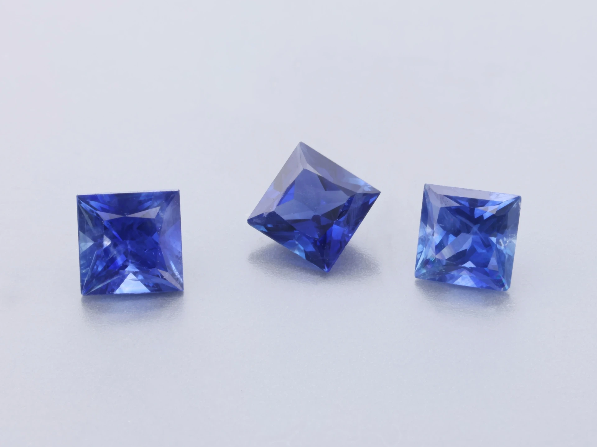 Ceylon Sapphire 3.25mm Princess Cut Dark Blue