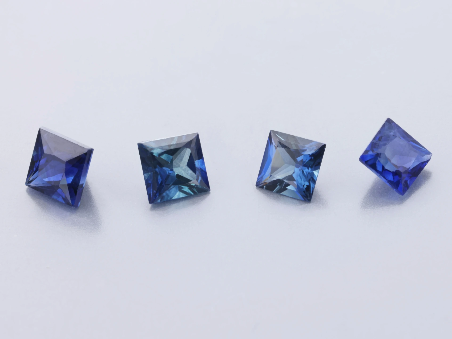 Ceylon Sapphire 3.00mm Princess Cut Assorted Blue
