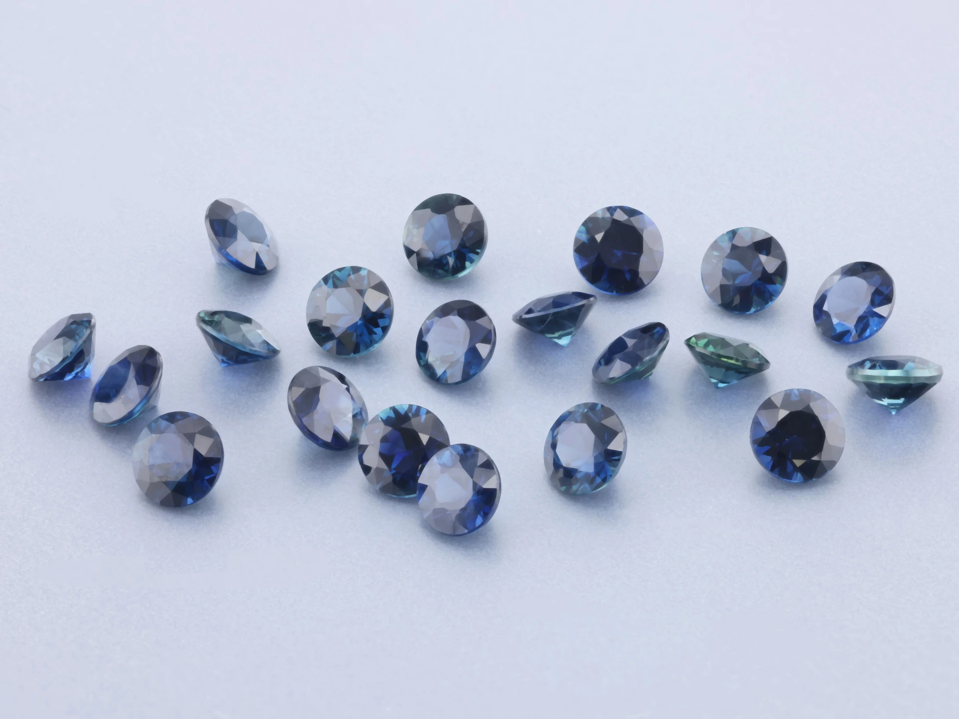 Australian Sapphire 3.50mm Round Diamond Cut Mid Blue