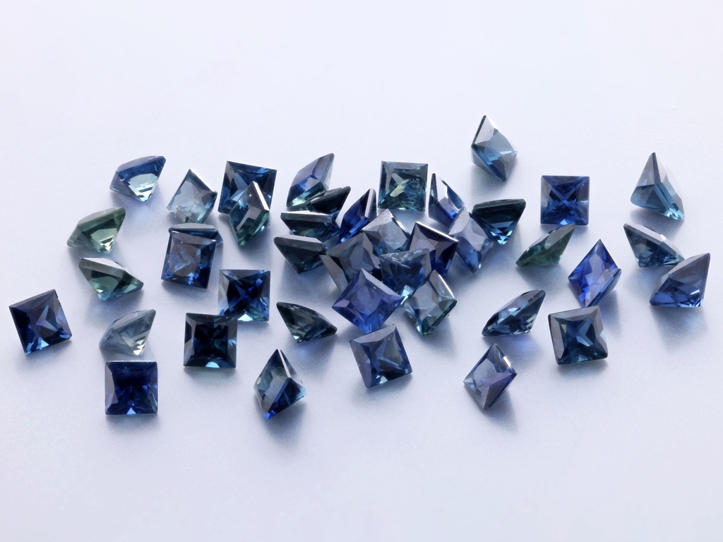 Australian Sapphire 2.75mm Princess Cut Mid Blue