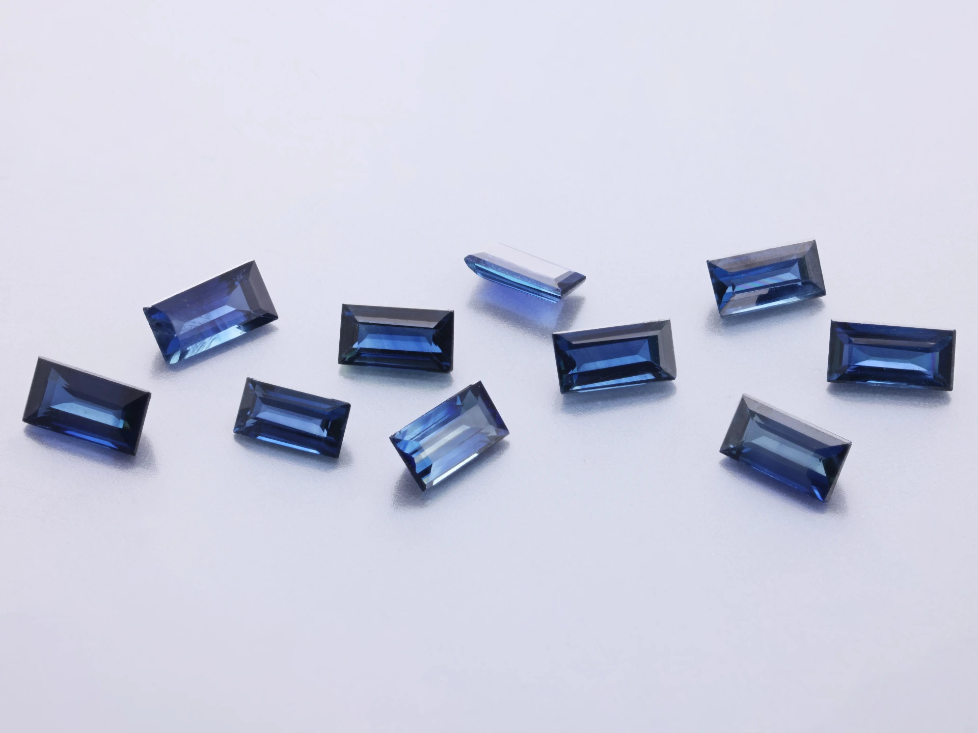Australian Sapphire 4x2mm Baguette Mid to Dark Blue