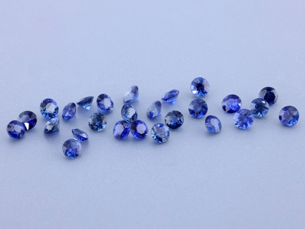 Ceylon Sapphire 2.50mm Round Mid to Dark Blue