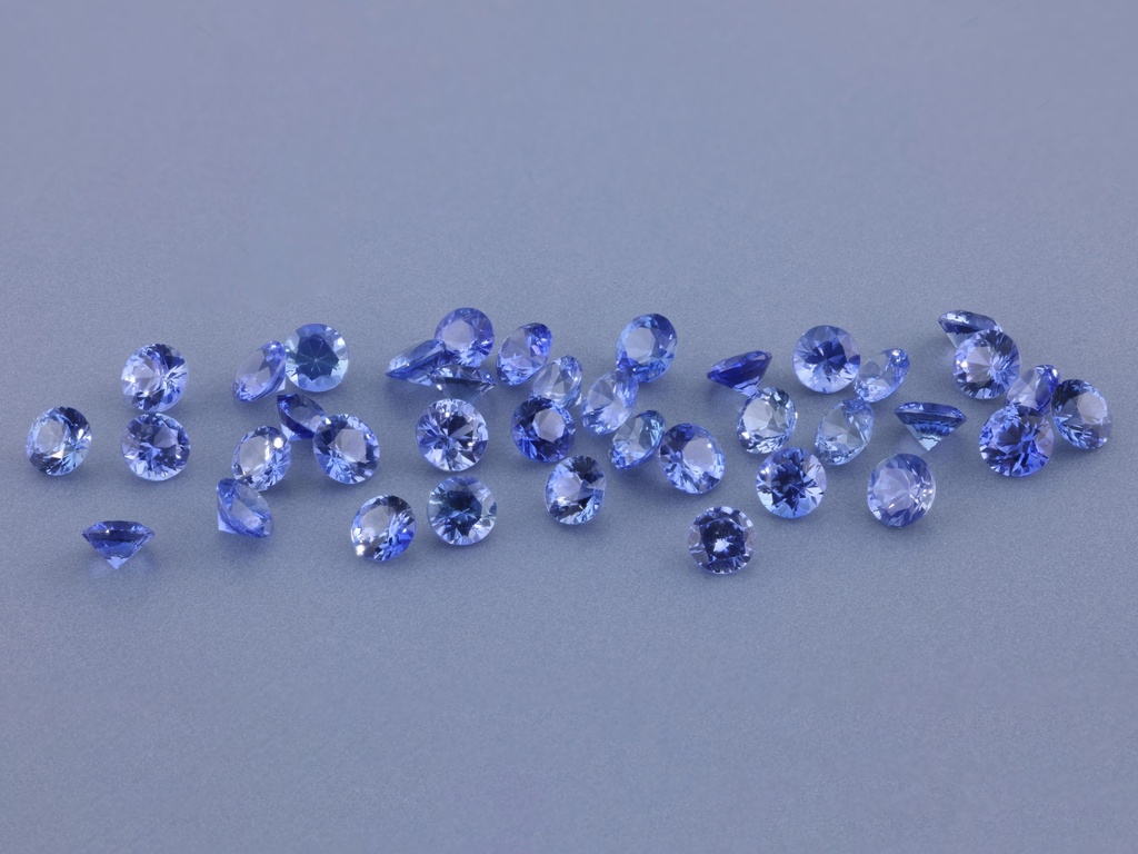 Ceylon Sapphire 2.50mm Round Light to Mid Blue