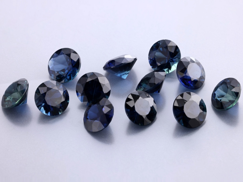Australian Sapphire 5.00mm Round Diamond Cut Mid Blue