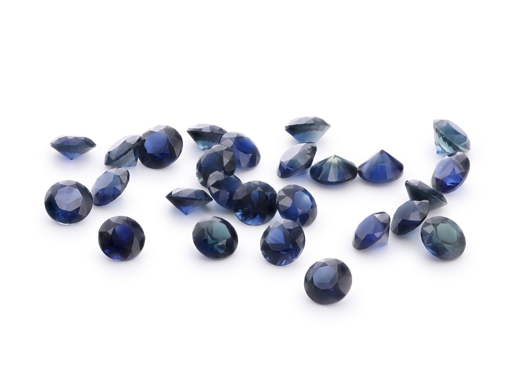 Australian Sapphire 2.75mm Round Diamond Cut Mid Blue