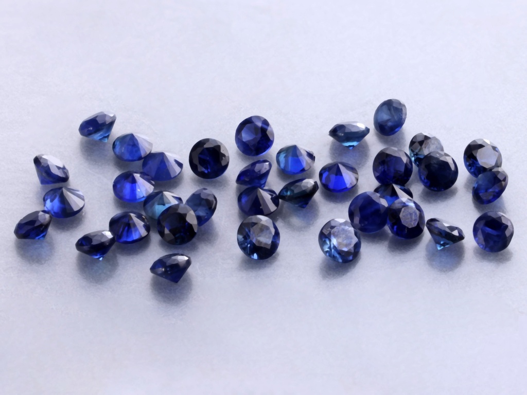 Australian Sapphire 1.25mm Round Dark Blue