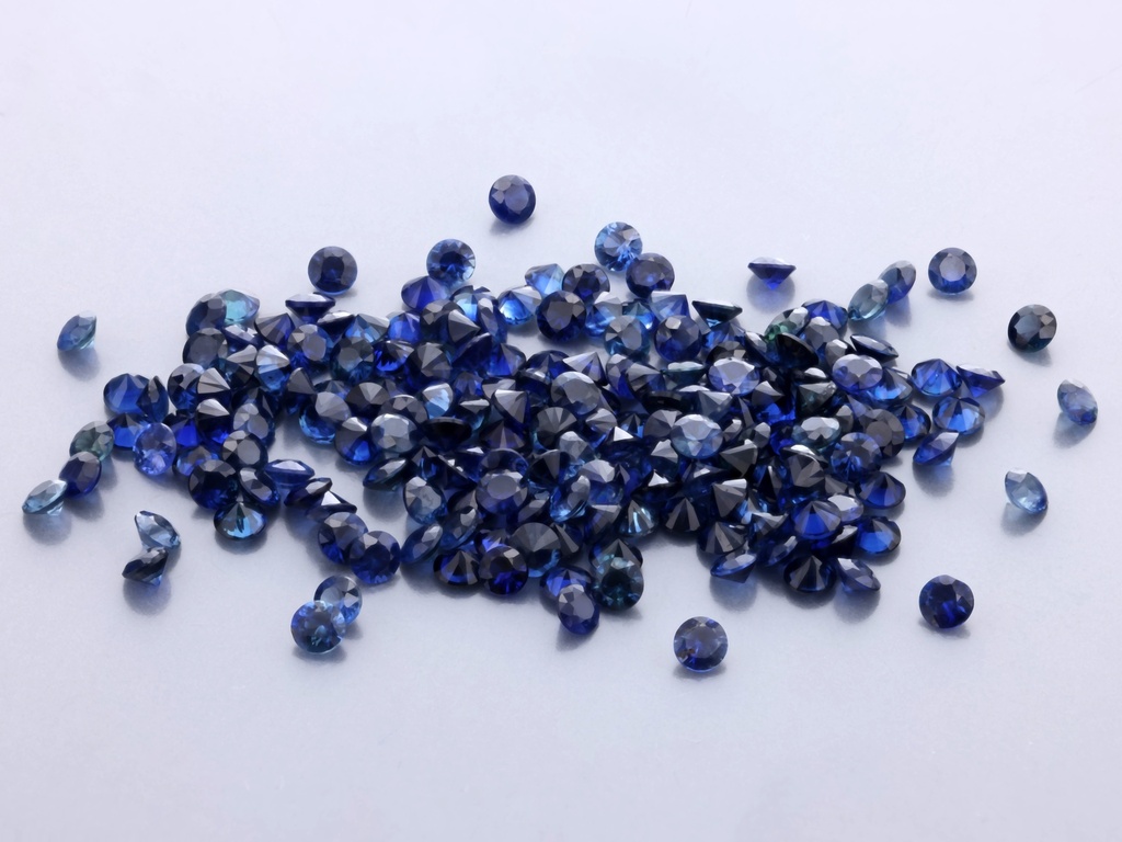 Australian Sapphire 1.50mm Round Diamond Cut Mid to Dark Blue