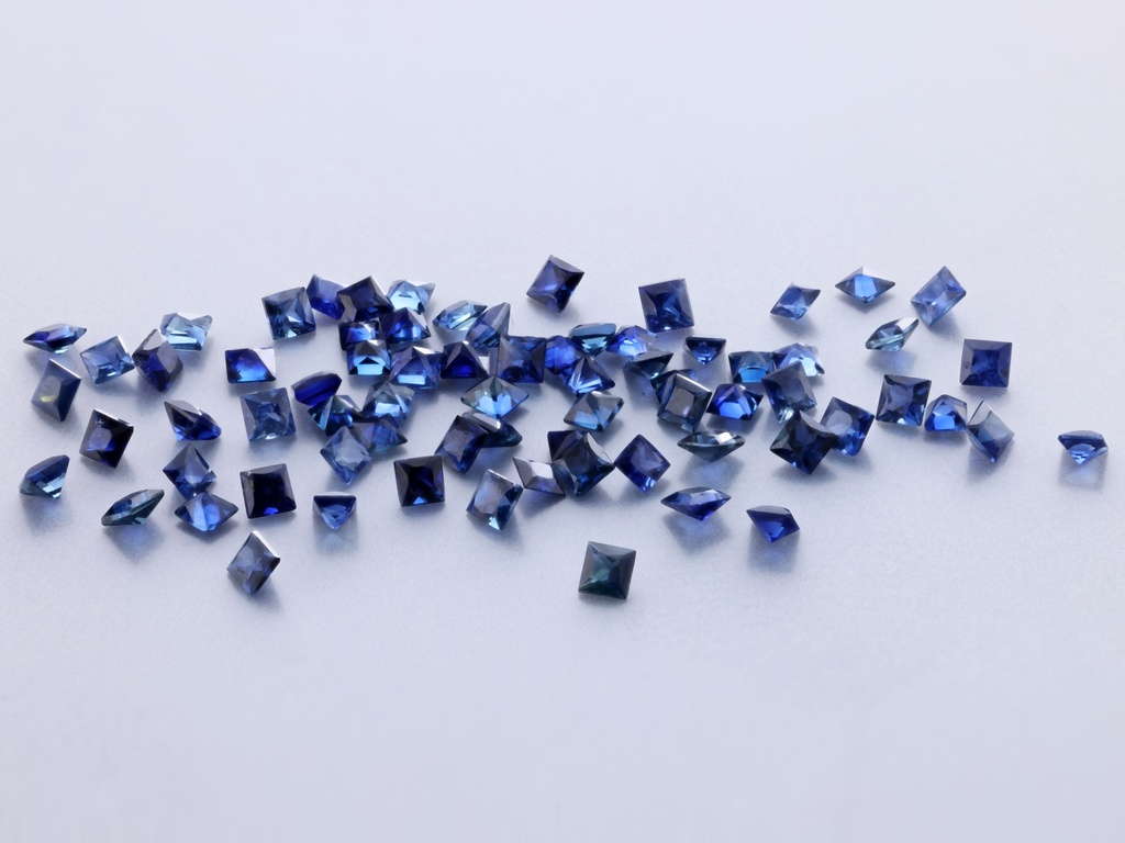 Australian Sapphire 1.25mm Princess Cut Blue