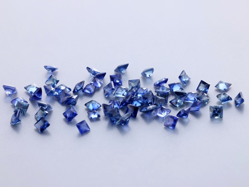 Australian Sapphire 1.50mm Princess Cut Mid Blue