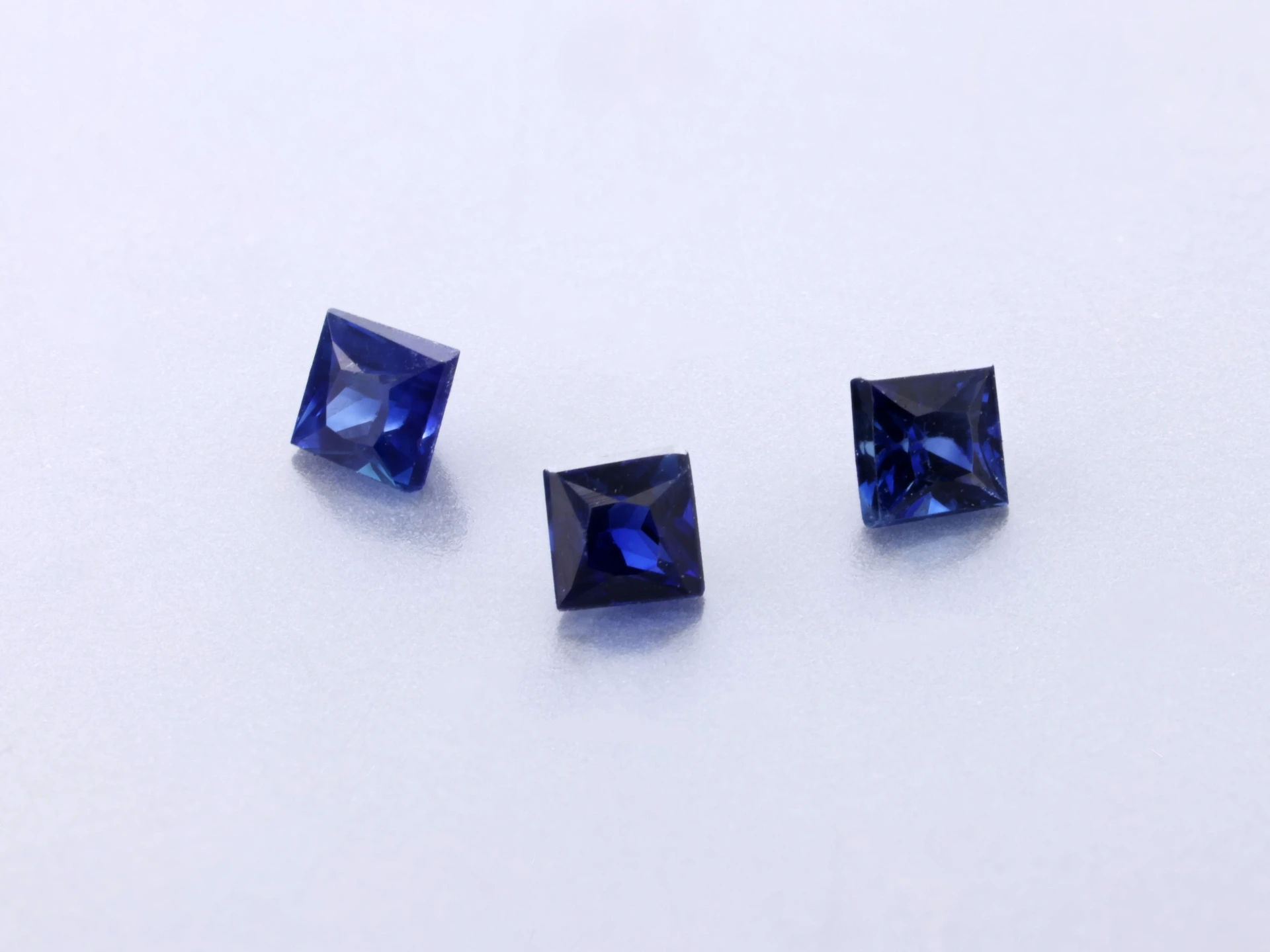 Ceylon Sapphire 2.00mm Princess Cut Dark Blue