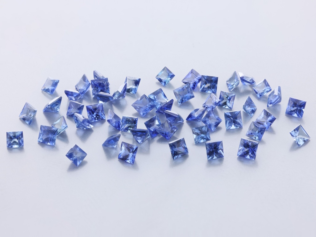 Ceylon Sapphire 2.00mm Princess Cut Mid Blue