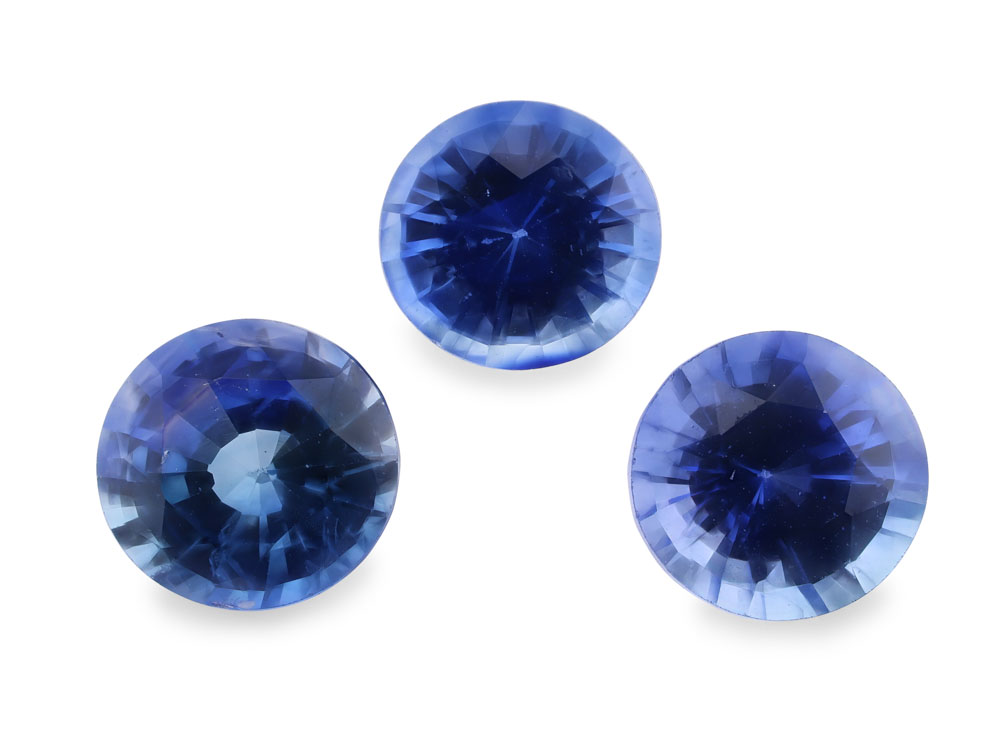 Ceylon Sapphire 4.25mm Round Diamond Cut Mid Blue