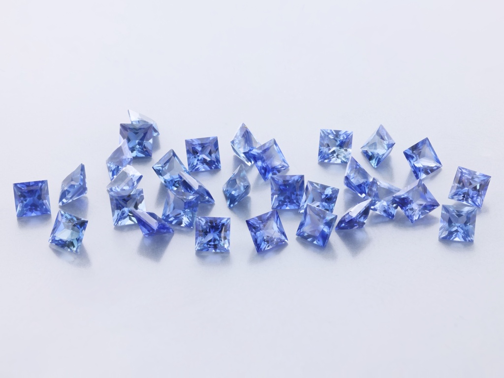 Ceylon Sapphire 2.50mm Princess Cut Mid Blue