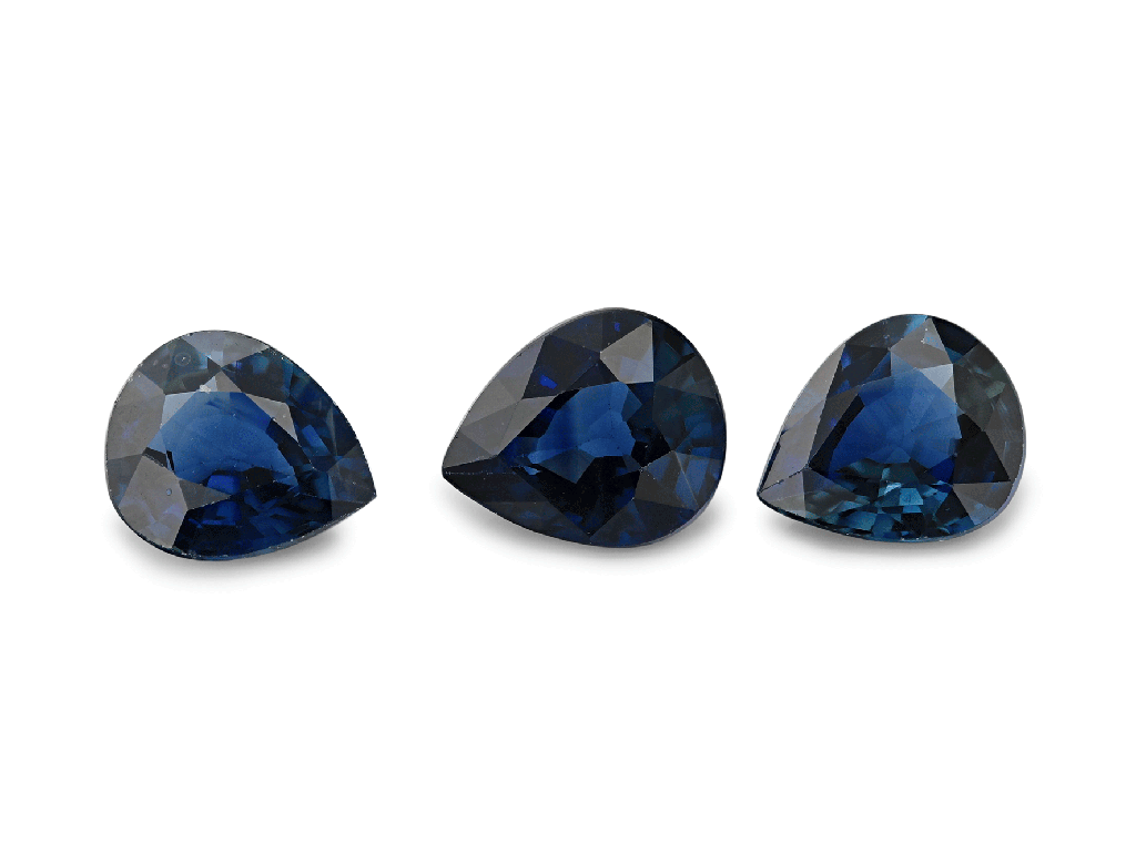 Australian Sapphire 6x5mm Pear Shape Blue