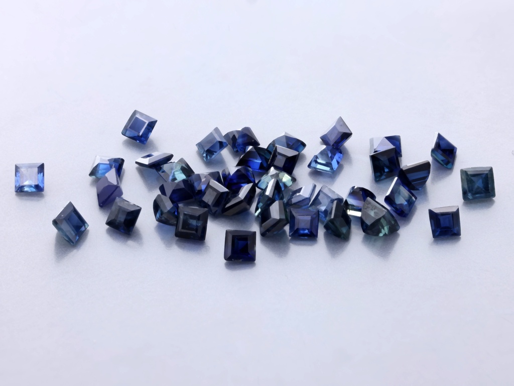 Australian Sapphire 1.75mm Carre Cut Dark Blue