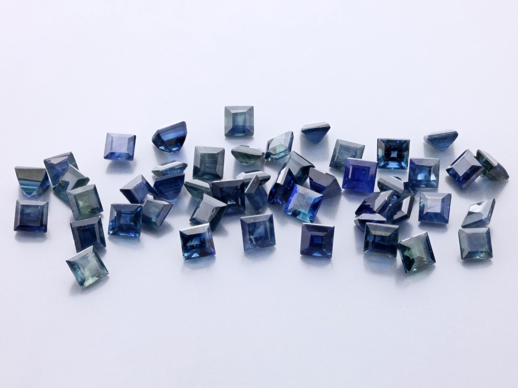 Australian Sapphire 2.25mm Carre Cut Dark Blue