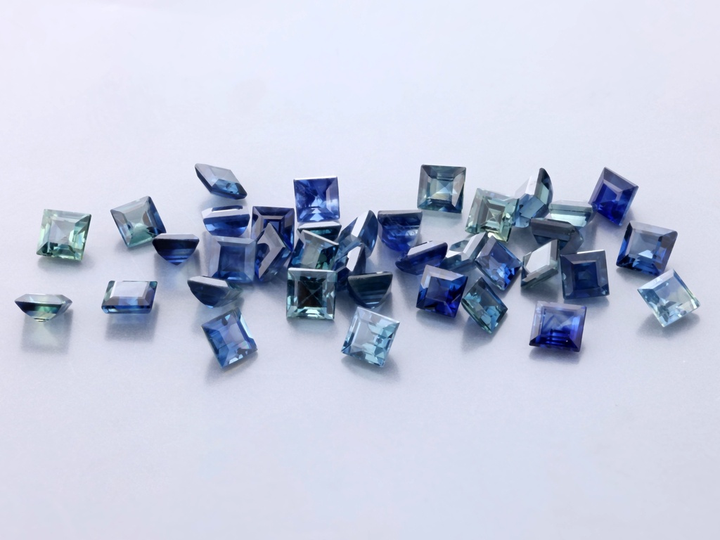 Australian Sapphire 2.50mm Carre Cut Mid Blue