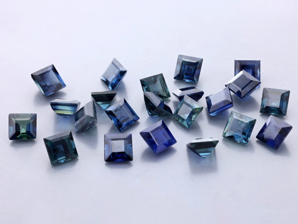 Australian Sapphire 2.50mm Carre Cut Dark Blue