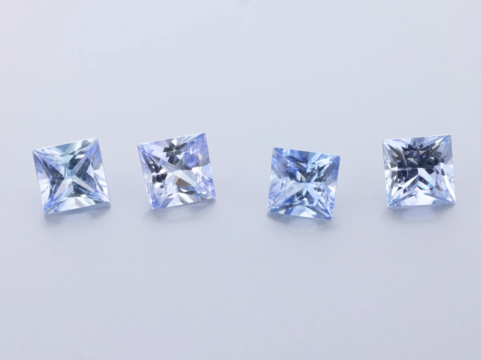 Ceylon Sapphire 4.25mm Princess Cut Light Blue