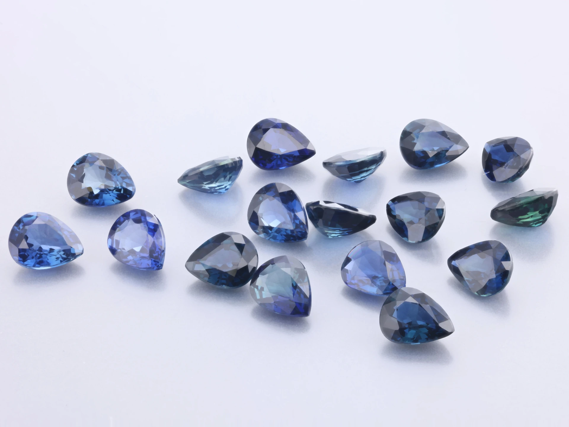Australian Sapphire 5x4mm Pear Shape Mid to Dark Blue