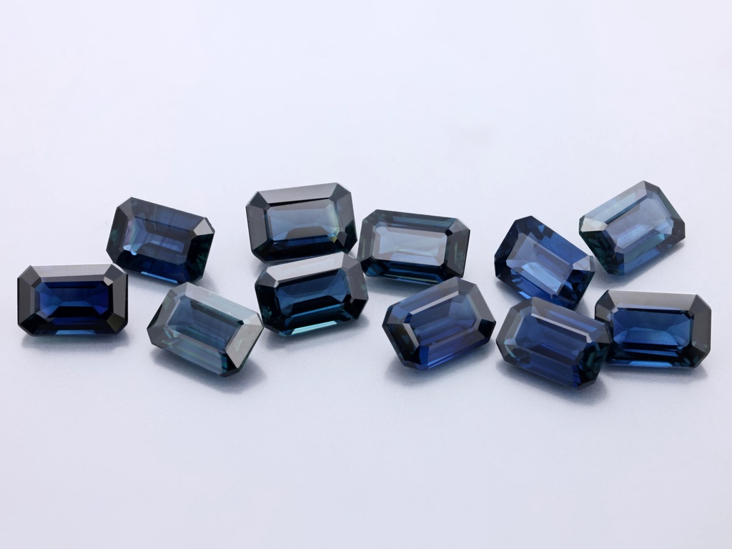 Australian Sapphire 6x4mm Emerald Cut Blue