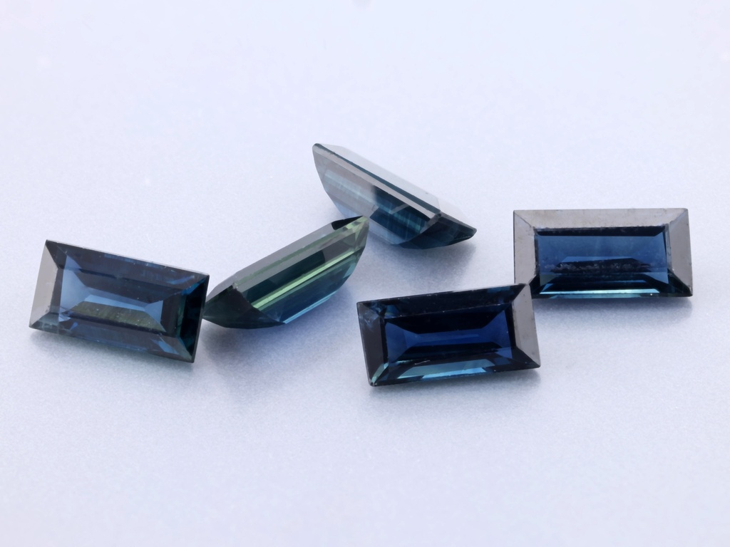 Australian Sapphire 6x3mm Baguette Mid to Dark Blue