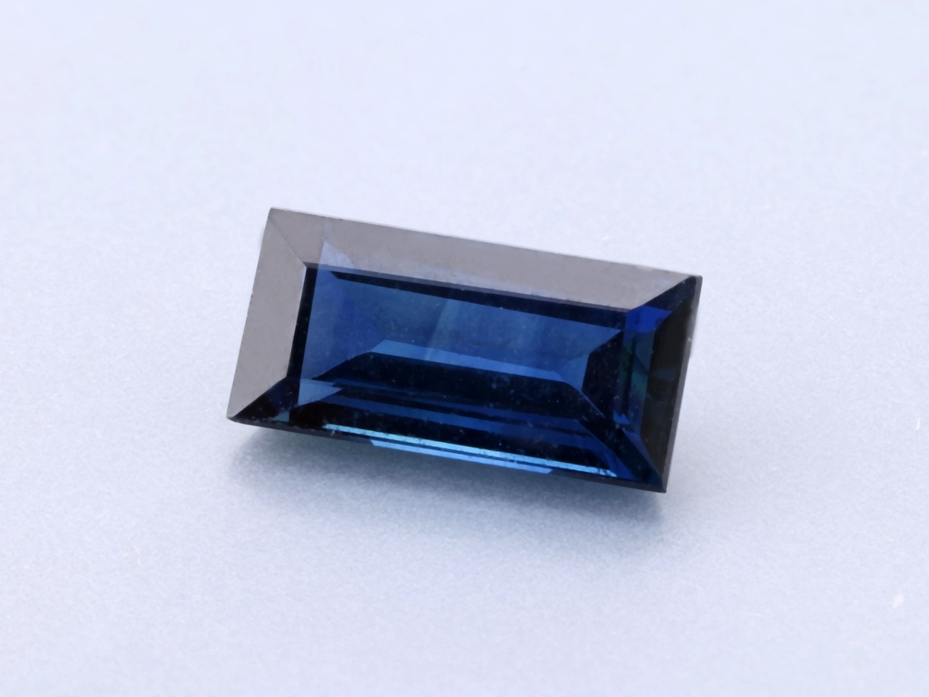 Australian Sapphire 8x4mm Baguette Dark Blue