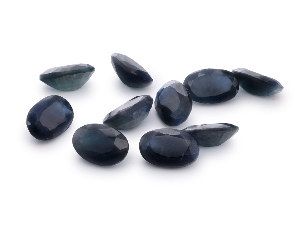 Australian Sapphire 6x4mm Oval Blue Black