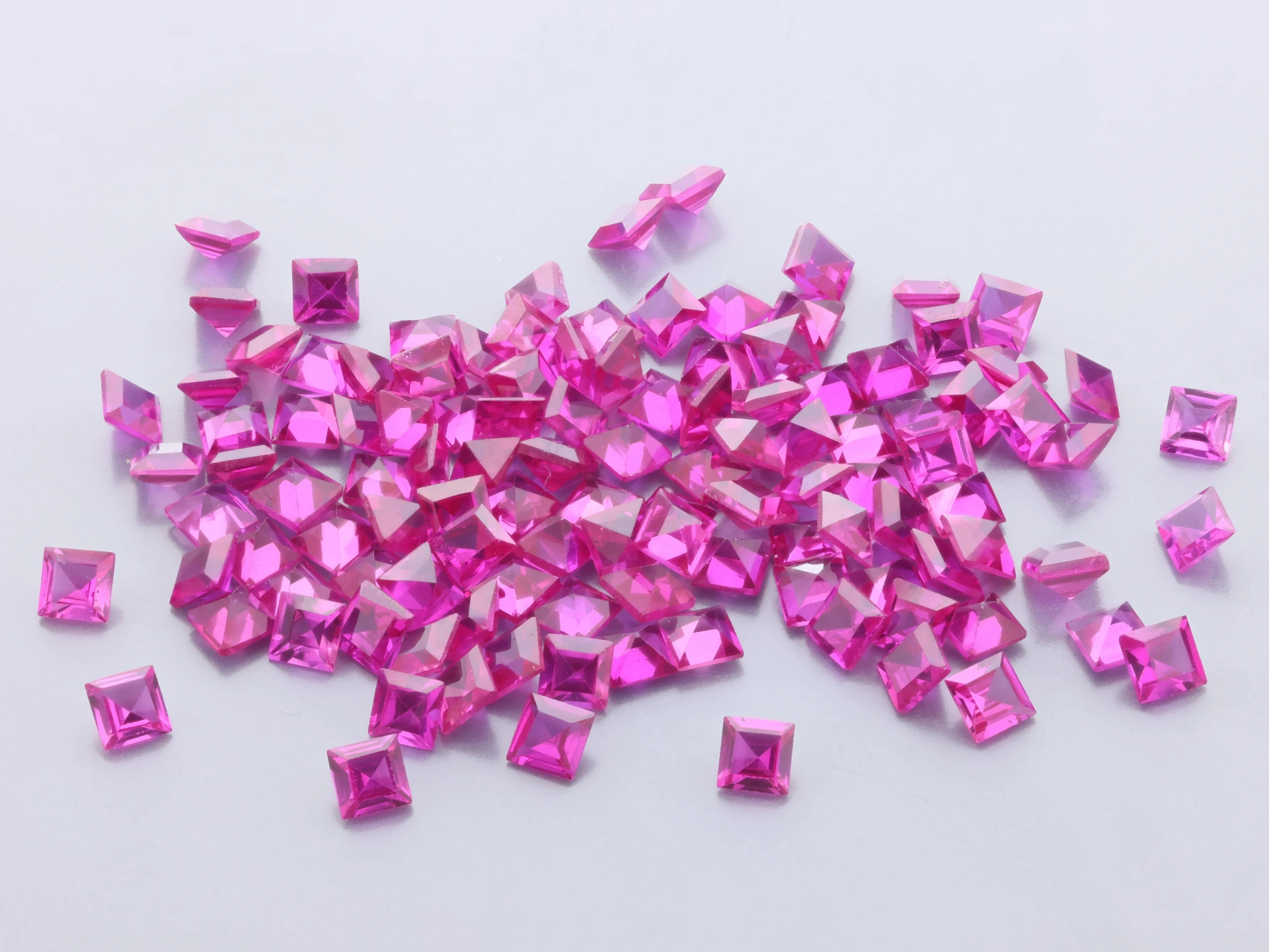 [RSPQ-02] Synthetic/Lab Grown Ruby 2.00mm Carre Cut Dark Pink