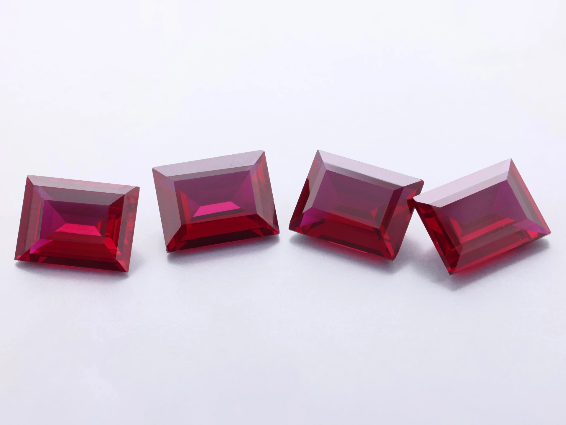 [RSDB-0806] Synthetic/Lab Grown Ruby 8x6mm Baguette Dark Red