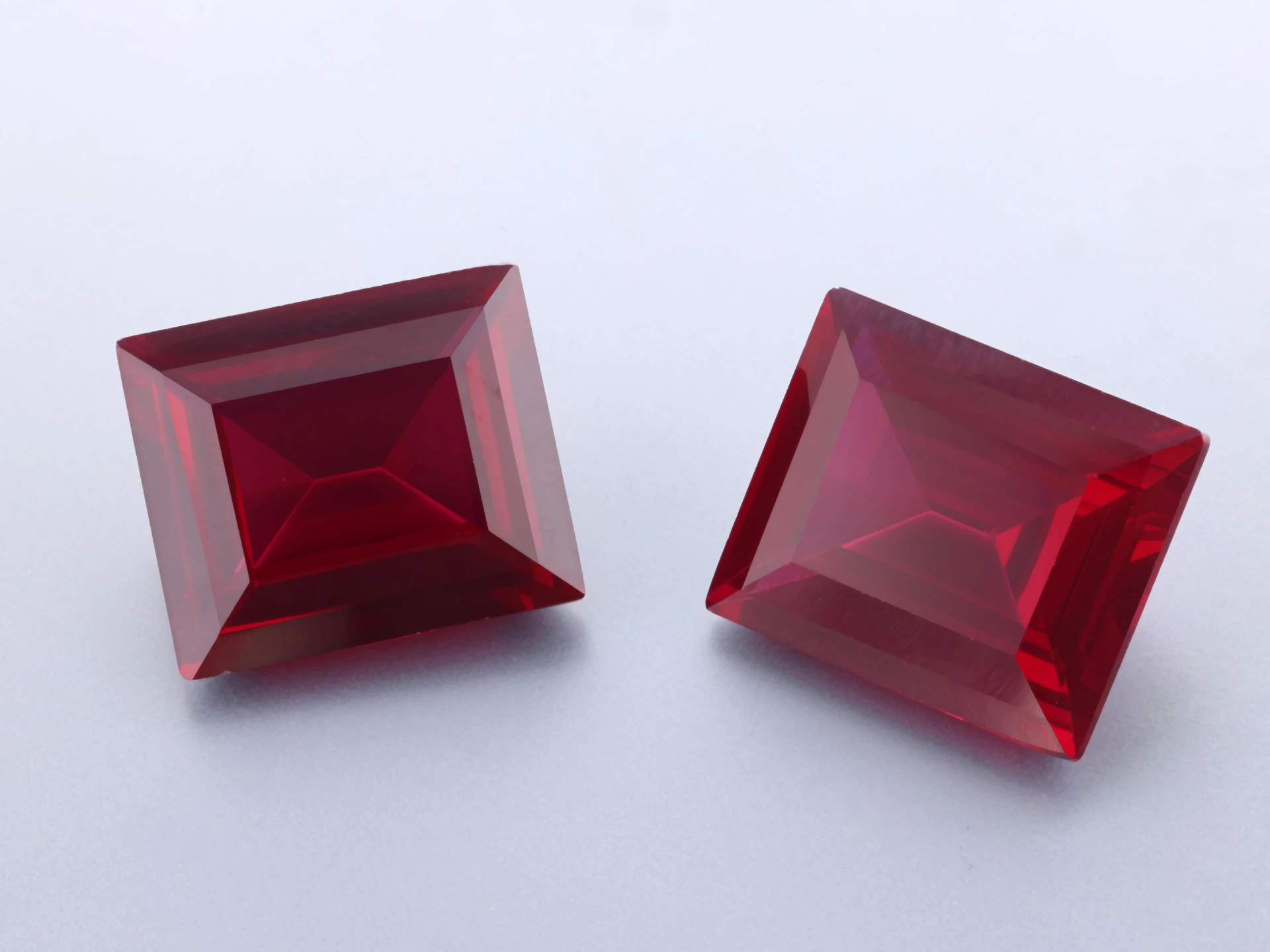 [RSDB-1412] Synthetic/Lab Grown Ruby 14x12mm Baguette Dark Red