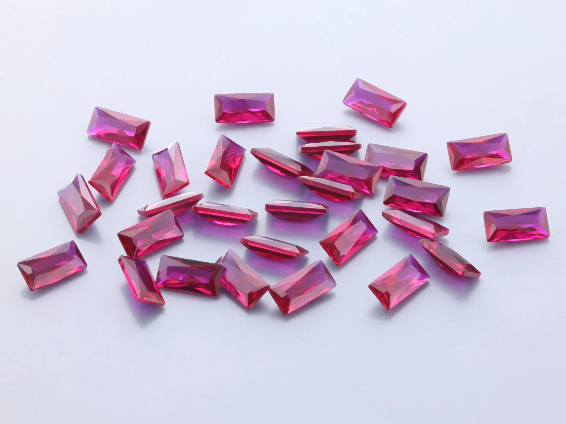 [RSDBAR-05025] Synthetic/Lab Grown Ruby 5x2.5mm Baguette Radiant Cut Dark Red