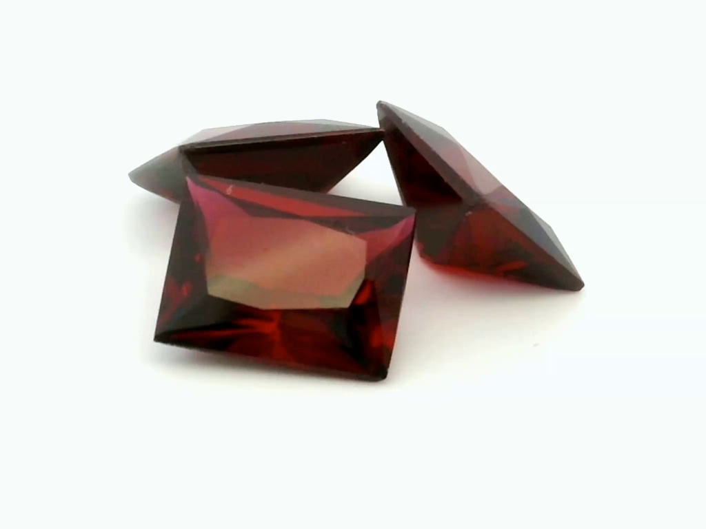 [RSDBAR-1008] Synthetic/Lab Grown Ruby 10x8mm Baguette Radiant Cut Dark Red