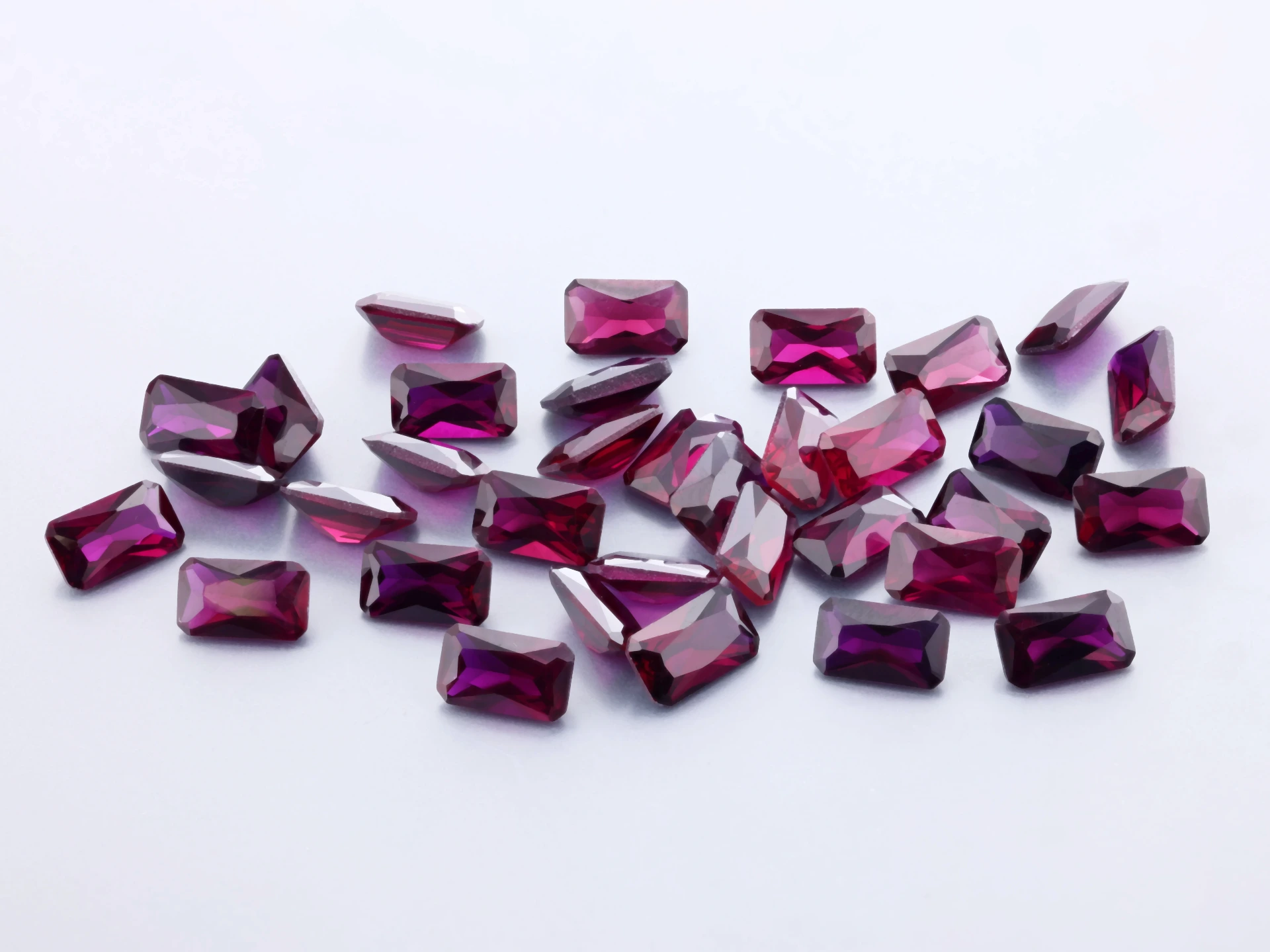 [RSDER-0503] Synthetic/Lab Grown Ruby 5x3mm Radiant Cut Dark Red