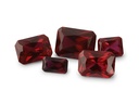 Synthetic/Lab Grown Ruby 5x4mm Radiant Cut Dark Red