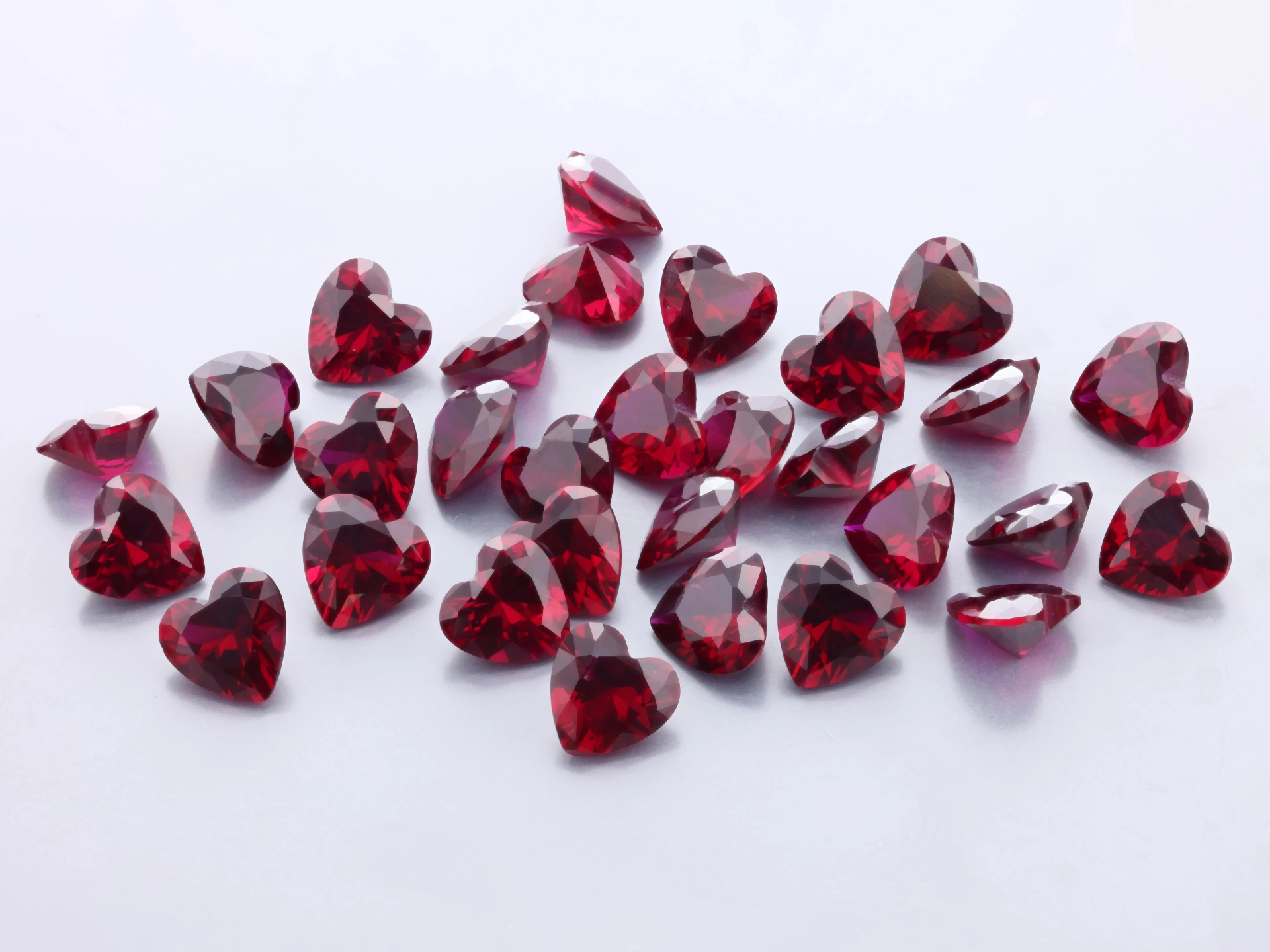 [RSDH-05] Synthetic/Lab Grown Ruby 5.00mm Heart Shape Dark Red